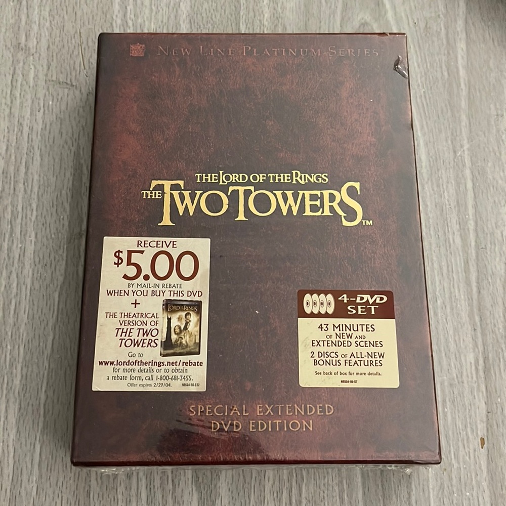 The Lord Of The Rings The Two Towers Special Extended Edition DVD